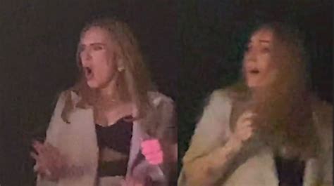 adele nackt|Adele strips to bra and pole dances at London club night